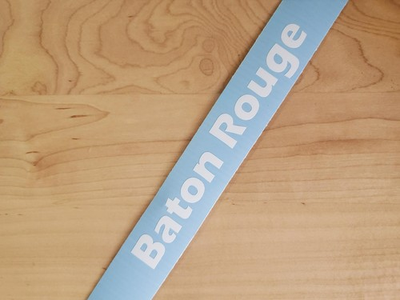 #ad #ad Baton Rouge decals stickers vinyl 2 PAIR Gloss WHITE 24quot; FAST USA $42.22