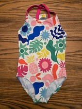 New with Tags Mini Boden Floral Flower Colorful Swimsuit - Size 7-8