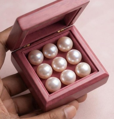 Pearl 70 Ct Natural South Sea Freshwater White 10 Pcs Loose Stones Lot 7-10 mm