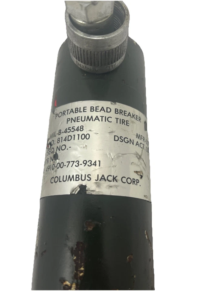 US Military Columbus Jack Company Pneumatic Tire Hydraulic Bead Breaker - Image 4 of 4
