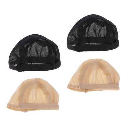 2 Stück Modepuppe Kopfschmuck Perücke Hutperücke / 6 Puppen - schwarz
