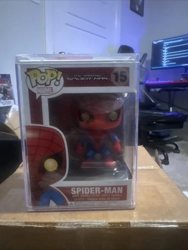 Funko Pop! Vinyl: Marvel - Spider-Man #15 Gold Eyes *RARE* Hard Case