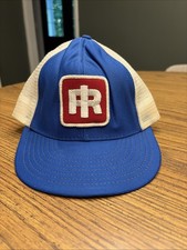 Ingersoll Rand Vintage Hat Cap Mens Snapback Blue Trucker Made In USA L/XL