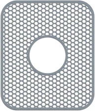 Sink Mat, Size: 13.58''x 11.6'' Center Drain Color: Gray(1 Pack)