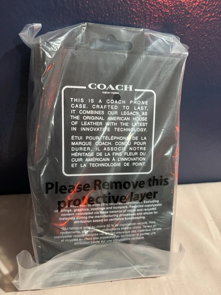 COACH Signature Canvas Wallet Folio Case for iPhone 16 Pro Signature Charcoal - Image 4 of 4