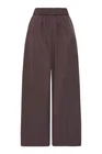 BNWT ST. AGNI Relaxed Pants Chocolate Plum Dark Brown Purple Barrel Wide Leg XS