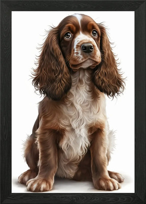 Cocker Spaniel Hund 04 Gerahmtes Wandbild Poster Leinwanddruck Bild