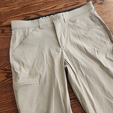 Eddie Bauer Rainier Tech Hiking Pants Mens Size 34x30 Beige Performance Stretch