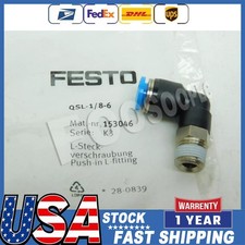 FESTO CORPORATON QSL-1/8-6 Push-in 90 deg Connector - US STOCK