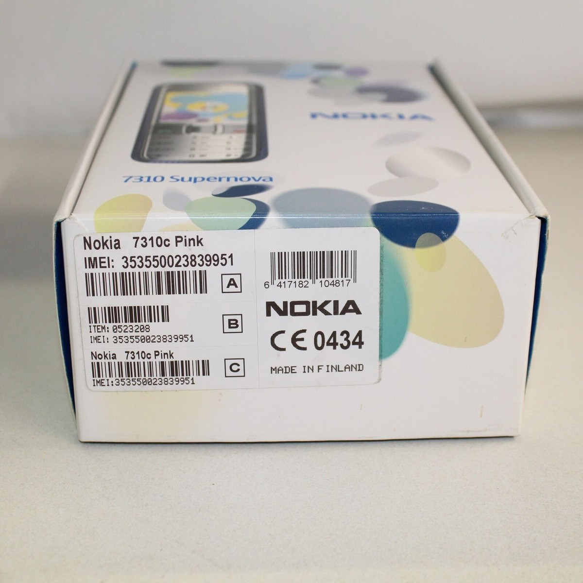 Rare Vintage Nokia 7310 Supernova Pink Phone International In Box