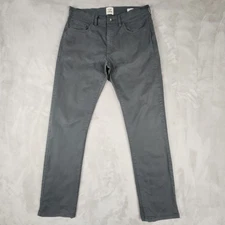 Flint and Tinder Chino Pant Dark Gray Slim Fit Straight Leg Mens Size 31.5x30.25