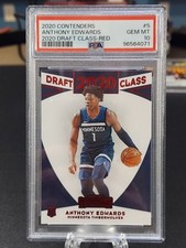ANTHONY EDWARDS 2020-21 Contenders 2020 Draft Class Red RC PSA 10 #5