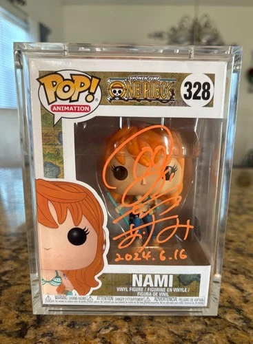 GRAIL One Piece Anime Nami Signed Japanese JVA Akemi Okamura Funko Pop SWAU COA