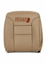 1995-1999 Chevy Silverado Driver Lean Back Leather Seat Cover Med Neutral Tan