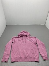Nike Hoodie Womens XS Pink Pullover Fleece Kangaroo Pocket Logo Raglan