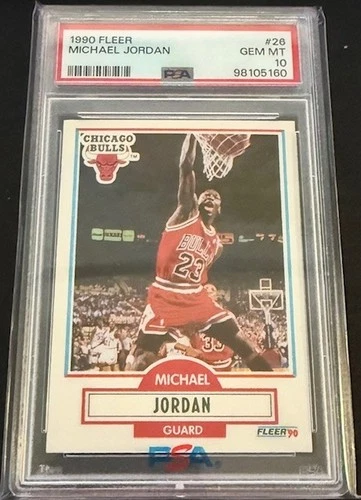 1990 Fleer Michael Jordan PSA 10 HOF MVP Chicago Bulls #26 GEM MINT