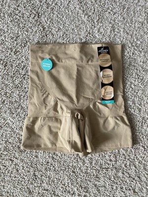 NWT Jockey Slimmers Nude No Roll Compression Shaper Shorts XXL
