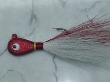 HD/Saltwater Flathead Bucktail Jig- Crushed Cherry - Mult Sizes and Quantities