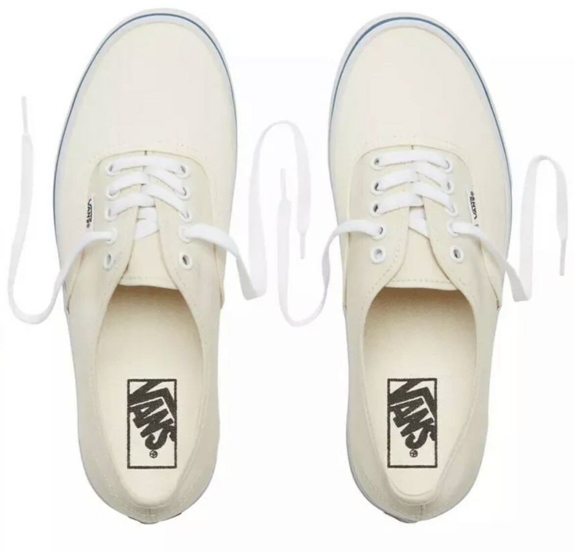 Vans AUTHENTIC Mens Womens Off White VN000EE3WHT Canvas Low  display picture 1