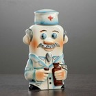 Decanter figurine Porcelain bottle shtoff "Doctor " book package