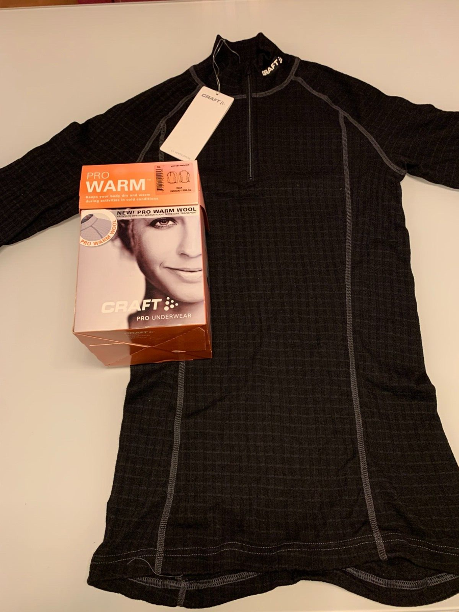 Craft Cycling Woman's Black XL/46-48 Pro Warm Wool Zip Mockneck