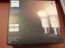 Philips Hue White Smart Bulb Twin Pack LED B22 Bayonet Cap - 800 - SM149