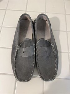 Tods Men’s Grey Slip On Loafers Premium Authentic Italian Suede Leather Size 40