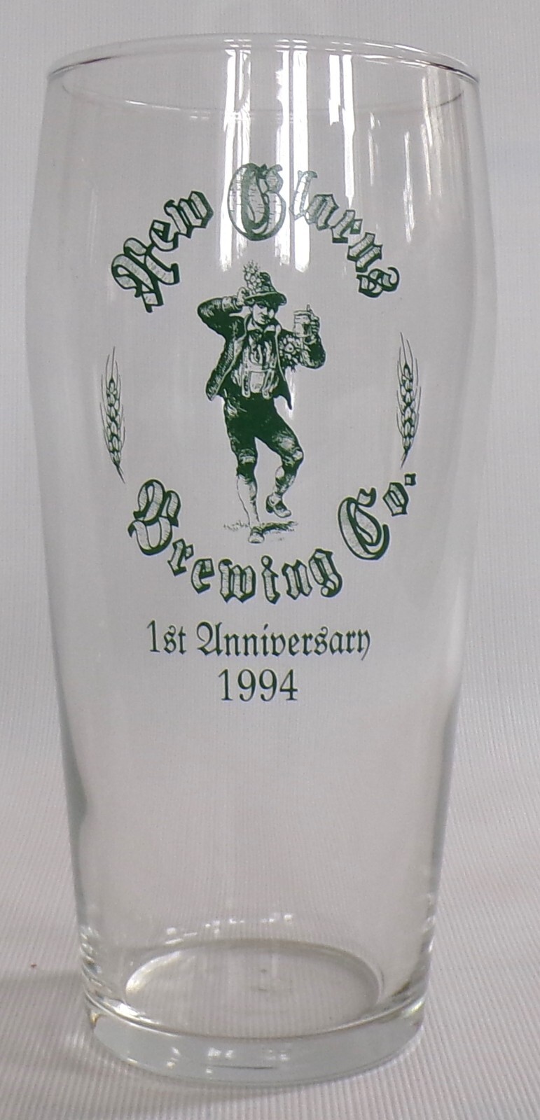 New Glarus Brewery, New Glarus, Wisconsin  1994 1st Anniversary beer glass
