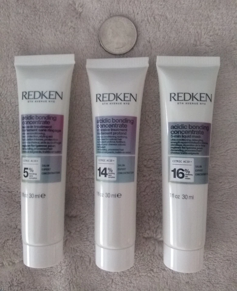 REDKEN 酸性粘合精华旅行套装面膜免洗强化护理  — 第 4/4 张图片