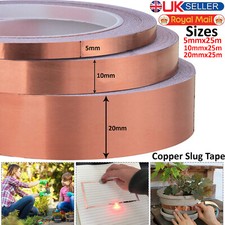 25M Copper Slug & Snail Tape Self Adhesive Barrier Repellent Foil Garden Pest