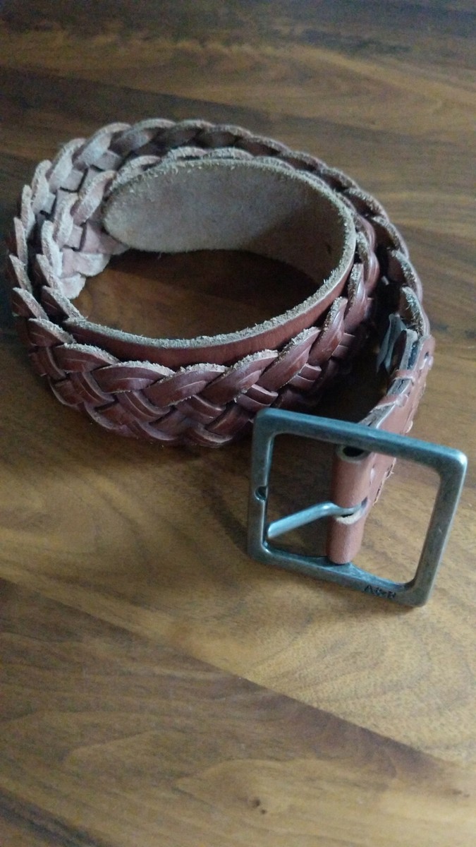 NWOT Abercrombie & Fitch Y2K era woven braided leather belt 
