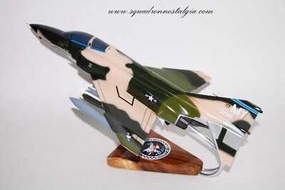 70th Fighter Squadron White Knights F-4e Model,  1/42 (18'') Scale, Mahogany