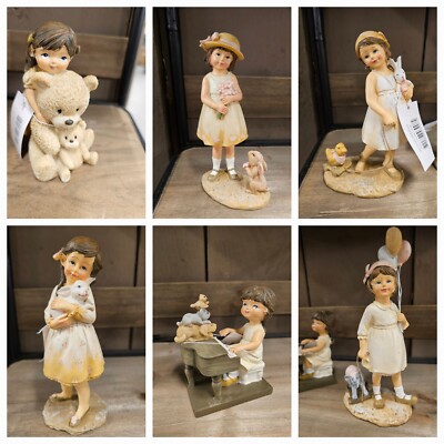 Clayre & Eef Deko Figur Polyresin Kind Mädchen in 6 Varianten