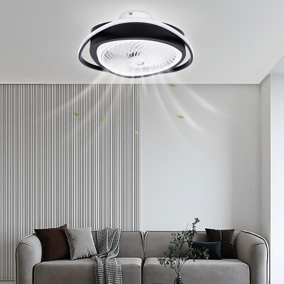 20 Inch Acrylic Ceiling Fan Light LED Dimmable Chandelier With Remote Control