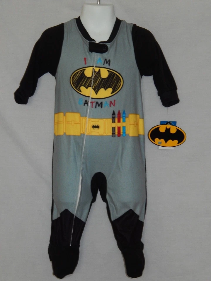 Bebé Niño Pijama Traje para Dormir Batman Tallas 9 12 24 Meses Una Pieza Cremallera NUEVO Foto 4 de 4