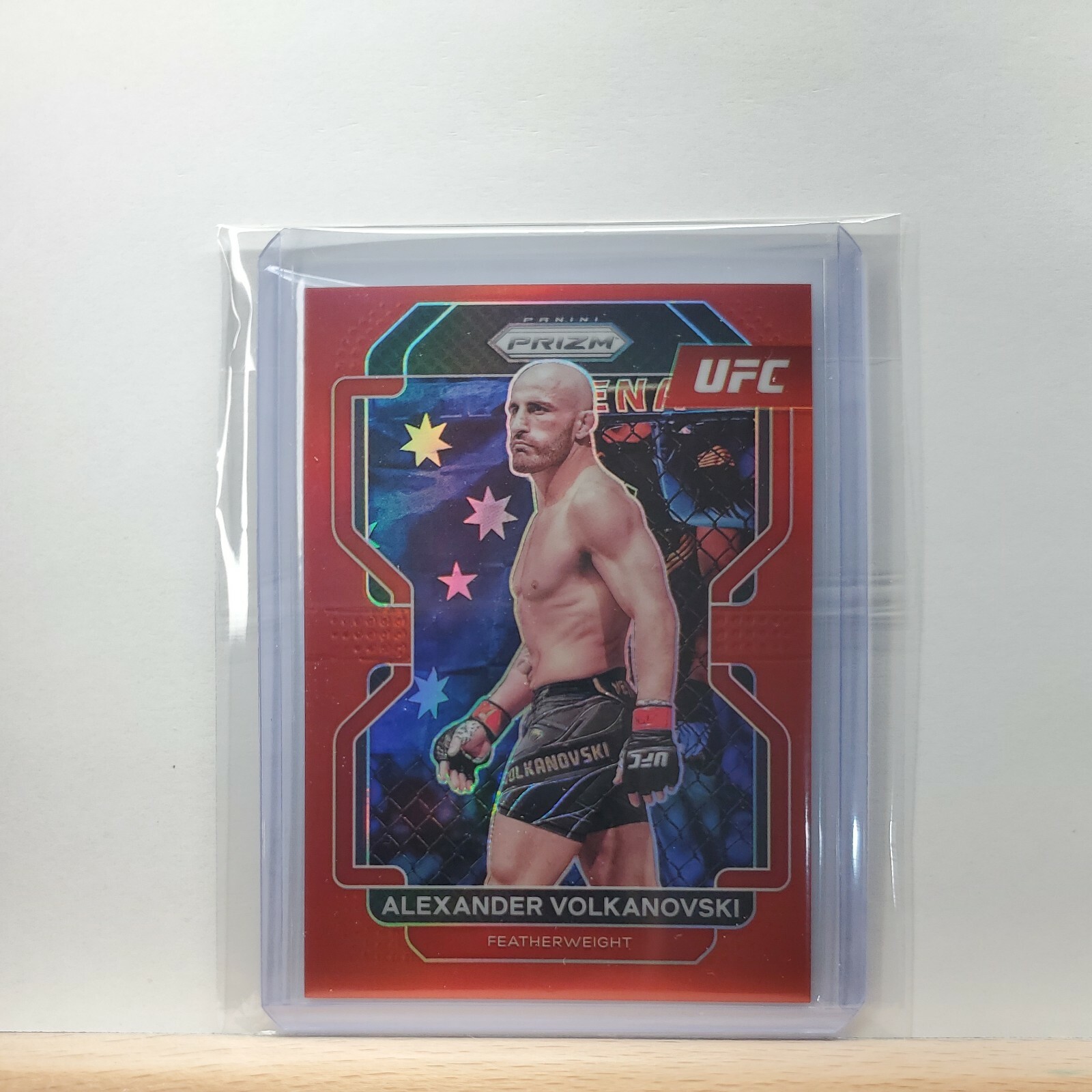 2022 Panini Prizm UFC Alexander Volkanovski base RED Prizm 092/299 card # 147