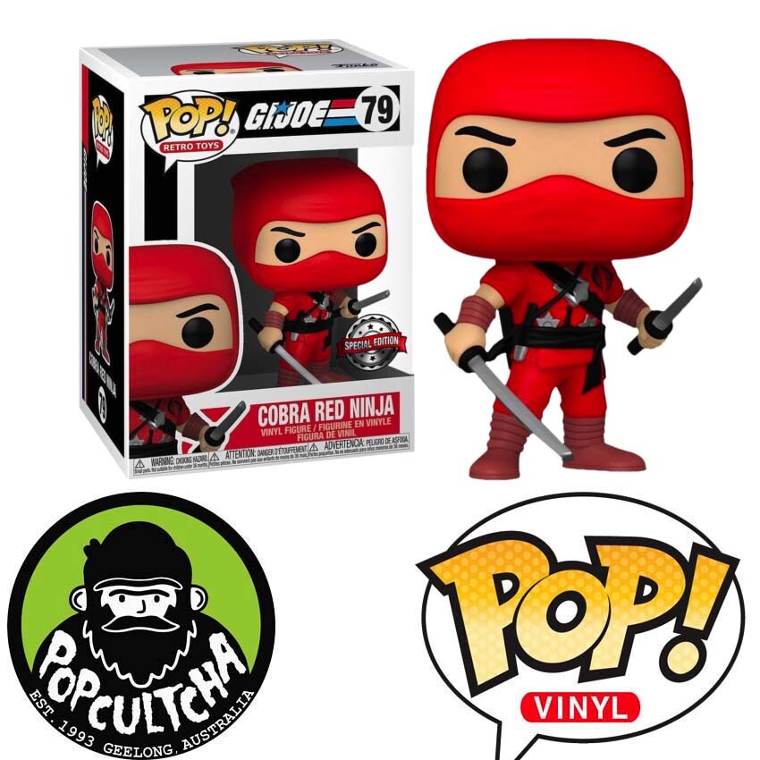 G.i. Joe - Cobra Red Ninja Pop! Vinyl Figure &Quot;New&Quot;