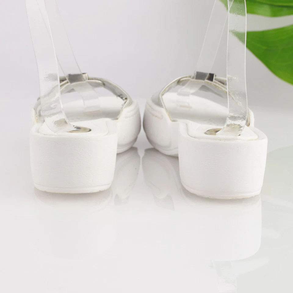 Sandalia Dr Scholls Mujer Twist Talla 9 Plateada Deslizable Hebilla Ajustable Plataforma Y2K Foto 4 de 4