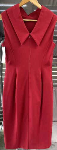 BNWT Karen Millen High Neck Reverse collar pencil dress Size 12 UK RRP $425 - Picture 9 of 13