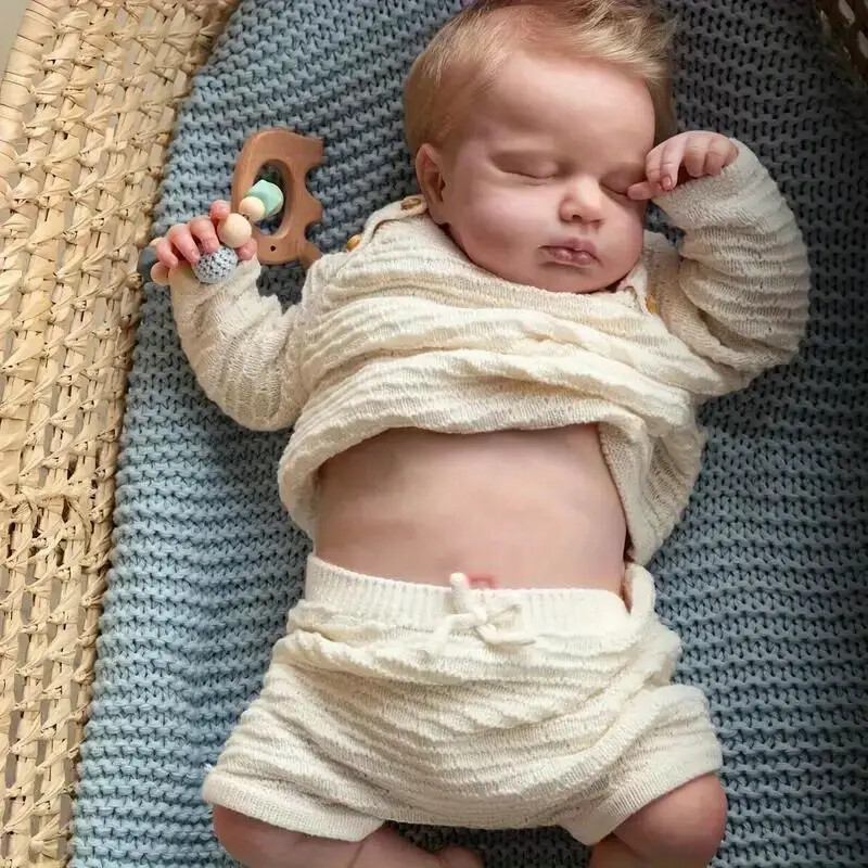 19In Realistic Reborn Baby Dolls Body Full Vinyl Silicone Girl Doll Newborn Doll