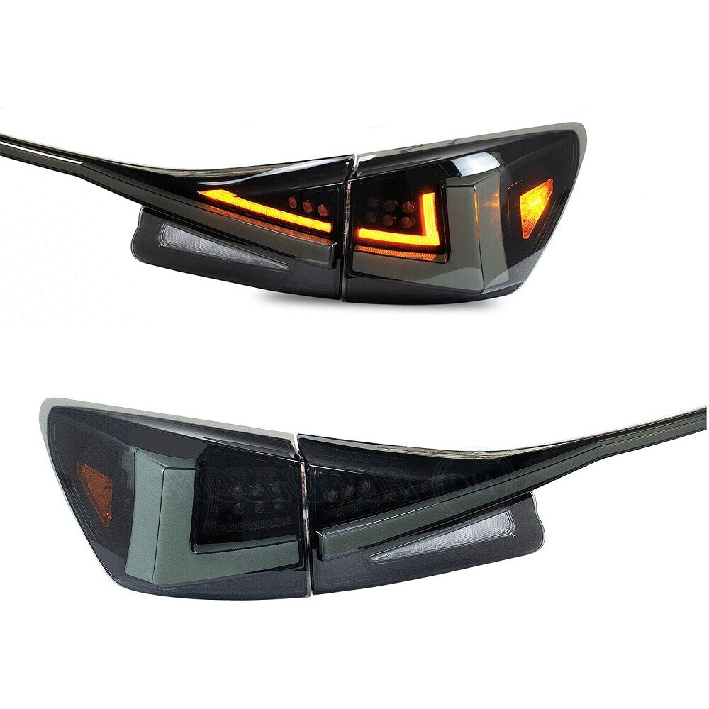 LED Tail lights for Lexus IS250 IS350 ISF Sedan 06-13 w/ Trunk Bar