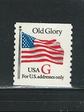 Mint US Rate Change Red G: Old Glory Coil Single Stamp,Scott# 2891 (MNH)