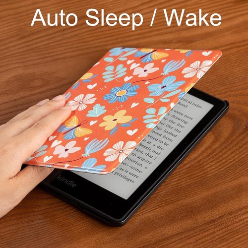 FUNDA COBAC PARA KINDLE PAPERWHITE 6.8" 11ª GENERACIÓN 2021 CUBIERTA DE CUERO AUTO DORMIR WAK - Imagen 7 de 9