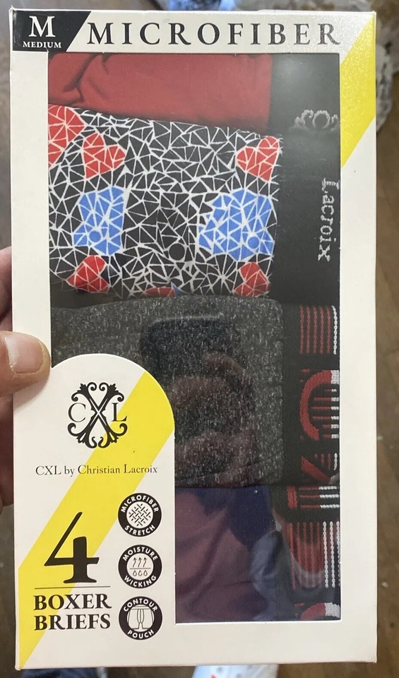 Christian Lacroix 4 pack microfiber STRETCH BOXER Briefs 4pk Mens