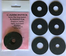 CARBONTEX SHIMANO TRINIDAD 40, 50 & TORIUM 50  DRAG WASHERS