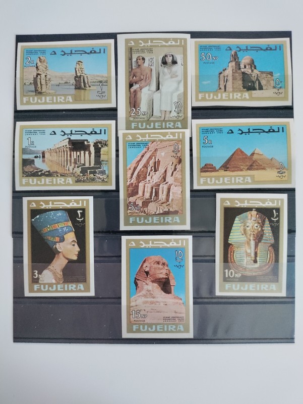 1967 Fujeira Stamps(100 Years of Egyptian Stamps),Imperf,MNH,OG