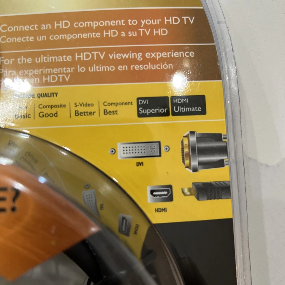 Philips PXT1196 24K Gold HDMI/DVI Conversion Cable 6 ft PXT1000 High Performance - Image 2 of 4