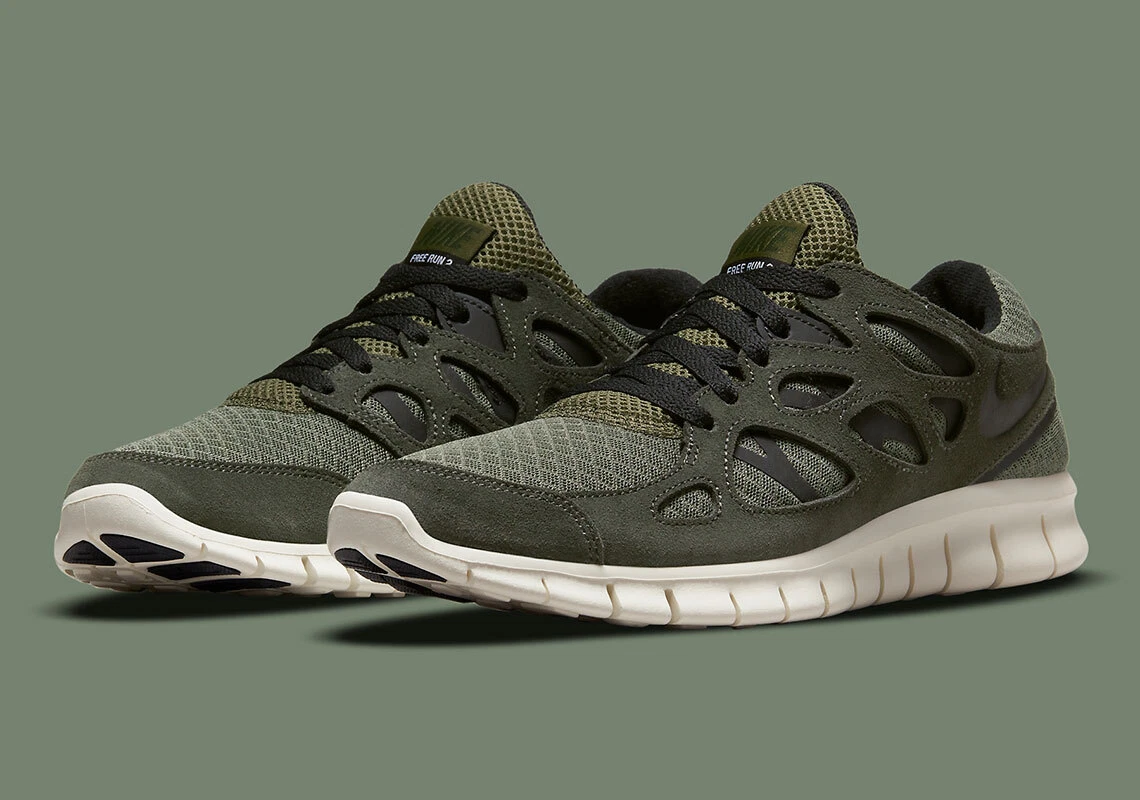 neutral Fodgænger Ved en fejltagelse Nike Free Run 2 Sequoia Olive Green Black White 537732 305 Running Shoe  Size 13 | eBay