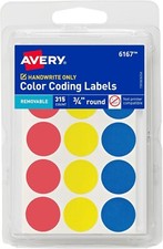 Avery Color-Coding Removable Labels, 3/4 Inch Round Labels 315 Dot Stickers