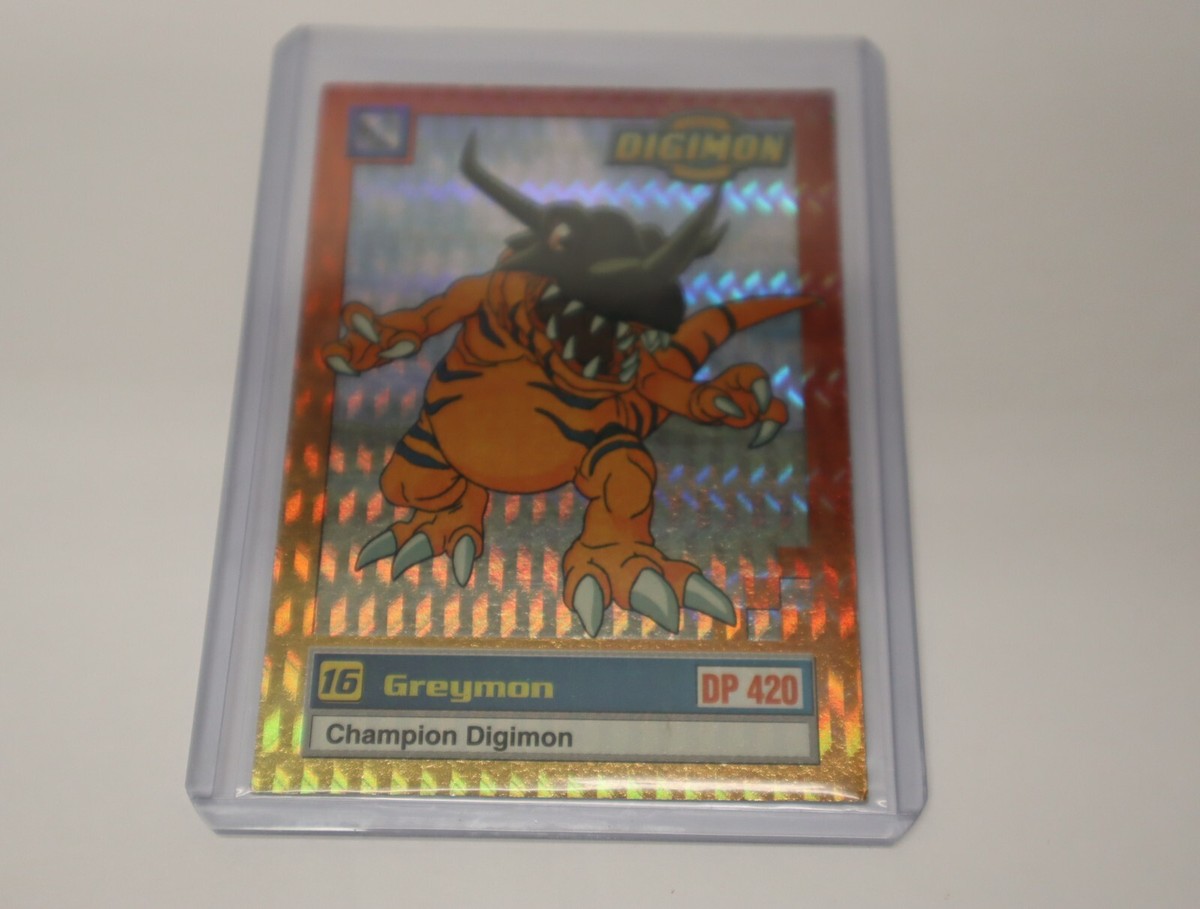 Greymon #16 HOLO Digimon Card 1999 DP420 19 of 34 Champion | eBay